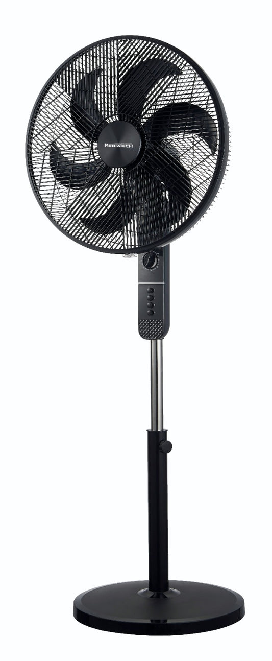 MediaTech Stand Fan 18" 6 Plades Black