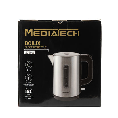 Media Tech Stainless Steel Electric Kettle 1.7L