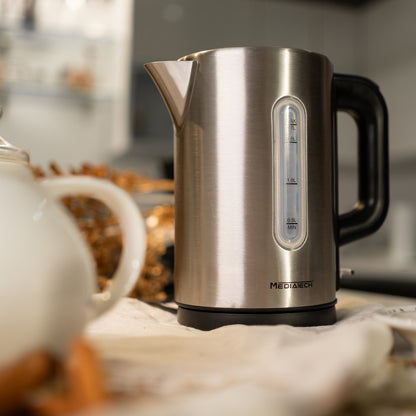 Media Tech Stainless Steel Electric Kettle 1.7L