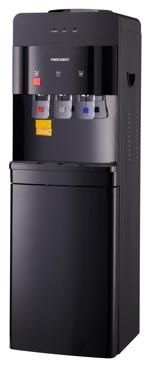 Media Tech Water Dispenser with Storage Cabinet - 3 Taps
