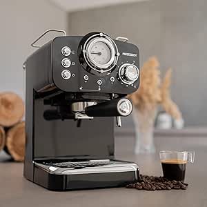 MediaTech Espresso Coffee Machine with Temperature Gauge