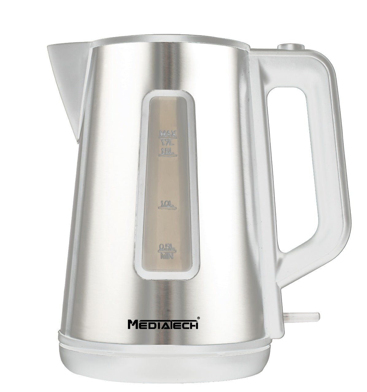Media Tech Electric Kettle 1.7L – Plastic Body with Stainless Steel Cover