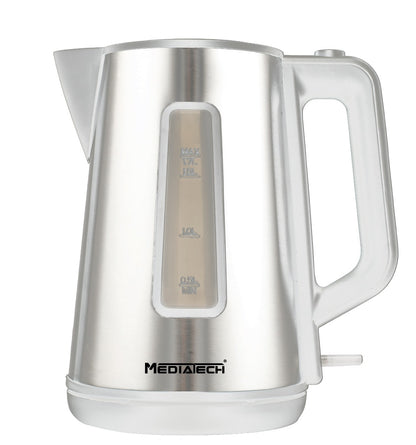 Media Tech Electric Kettle 1.7L – Plastic Body with Stainless Steel Cover