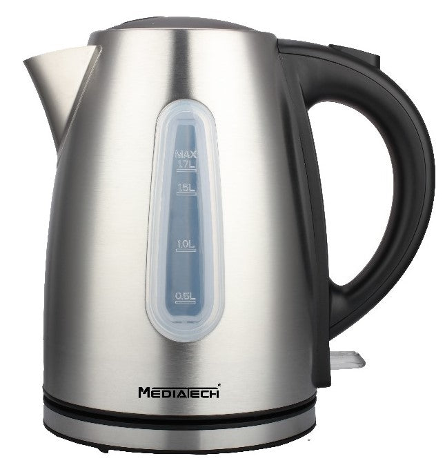 Media Tech Stainless Steel Electric Kettle 1.7L