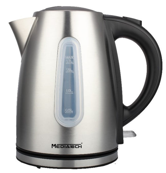 Media Tech Stainless Steel Electric Kettle 1.7L