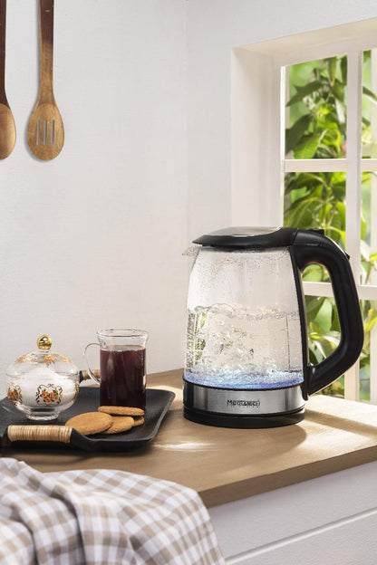 Media Tech 2L Glass Electric Kettle
