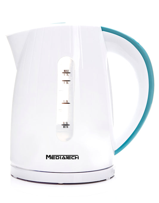 Media Tech Plastic Electric Kettle 1.7L - White