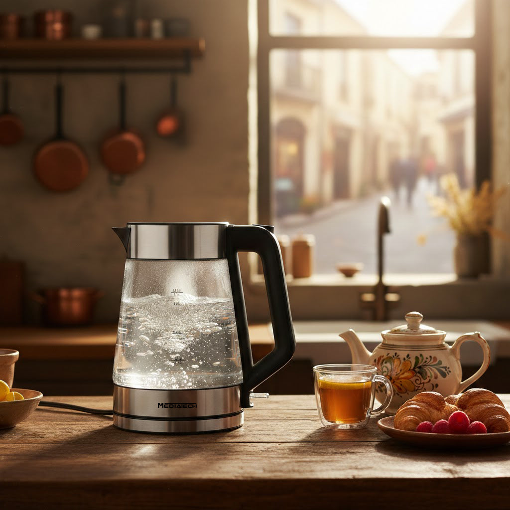 Media Tech Glass Kettle 1.7L