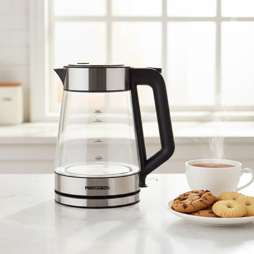 Media Tech Glass Kettle 1.7L