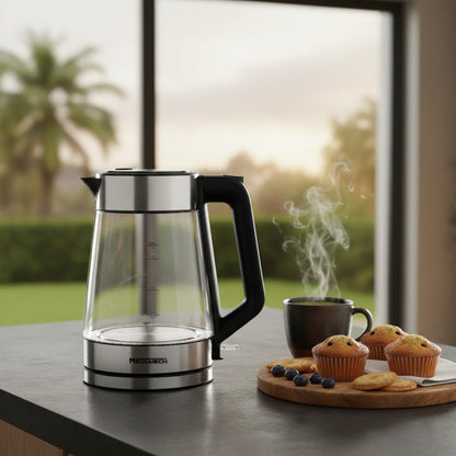 Media Tech Glass Kettle 1.7L