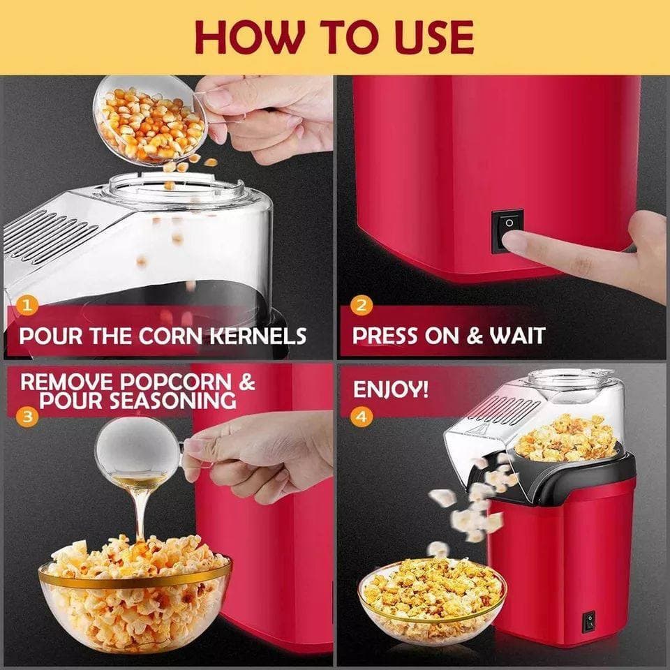 Media Tech Pop Corn Maker - Red