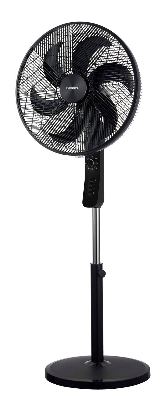 MediaTech Stand Fan 18" 6 Plades Black