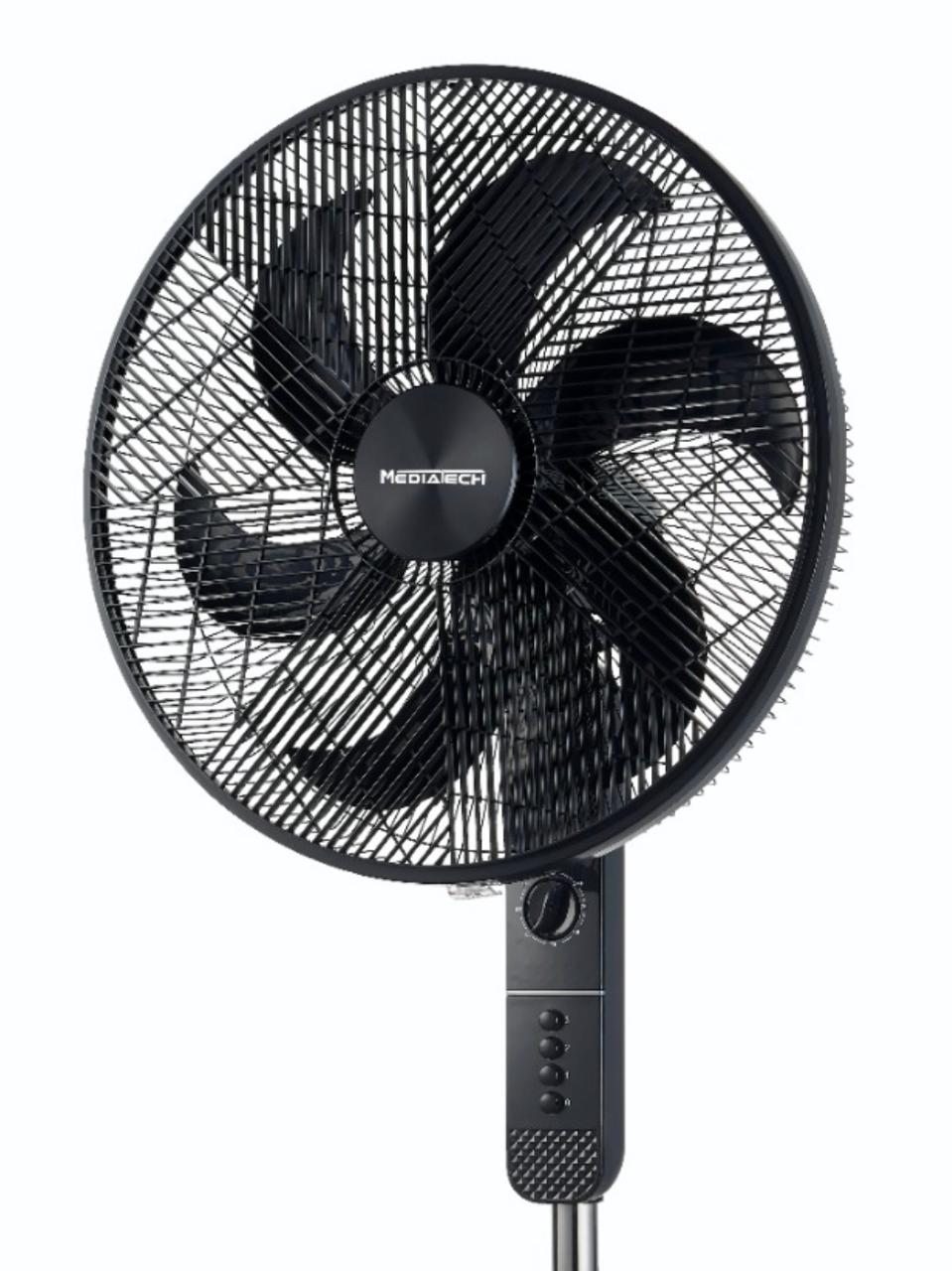 MediaTech Stand Fan 18" 6 Plades Black