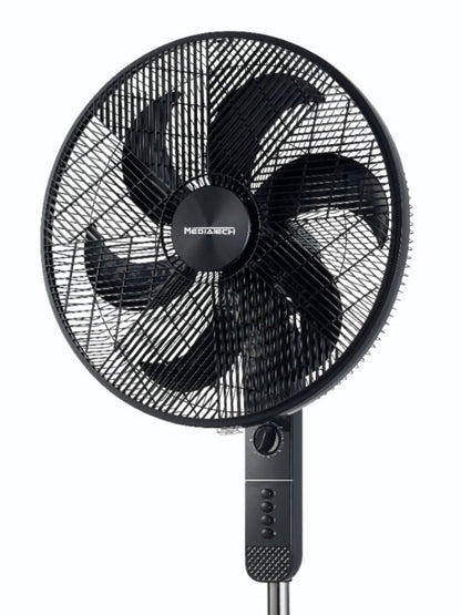 MediaTech Stand Fan 18" 6 Plades Black