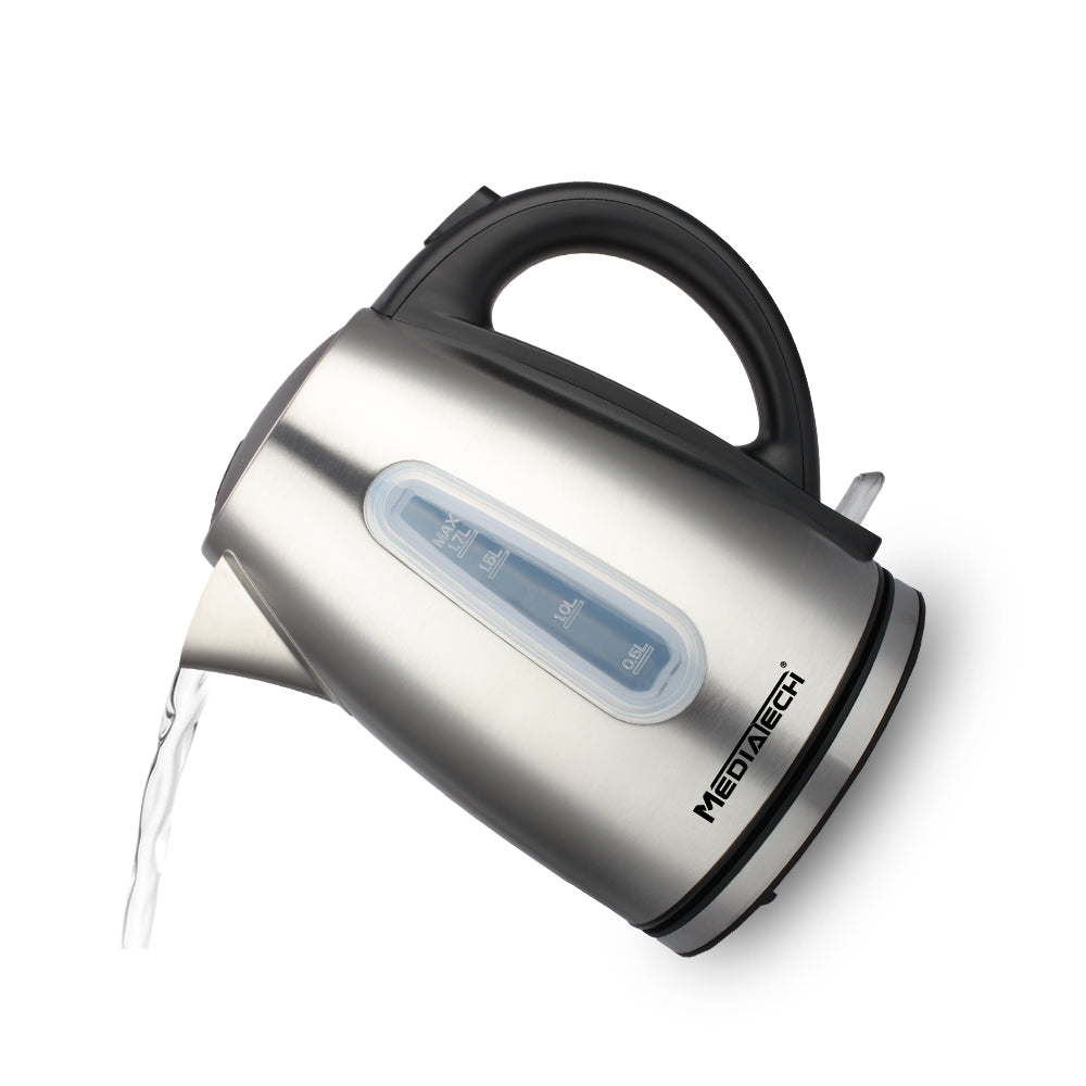 Media Tech Stainless Steel Electric Kettle 1.7L