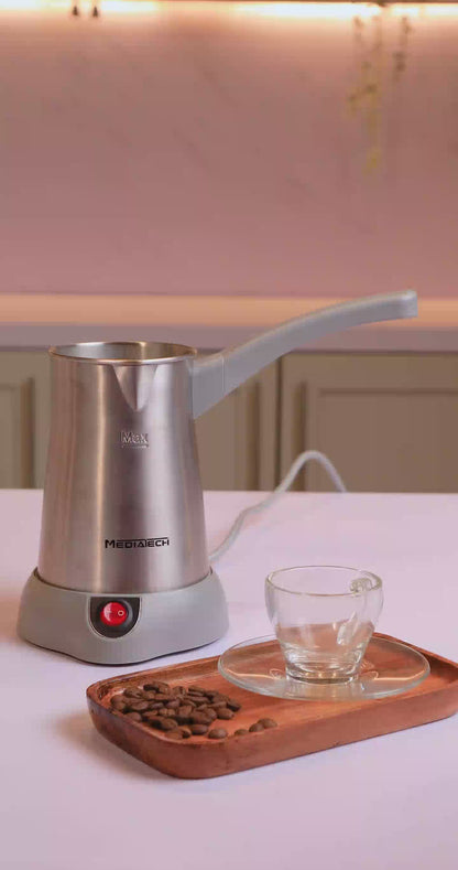 Media Tech Cordless Stainless Steel Turkish Coffee Maker