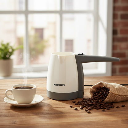 Media Tech Turkish Coffee Pot – 600W – 330ml - White